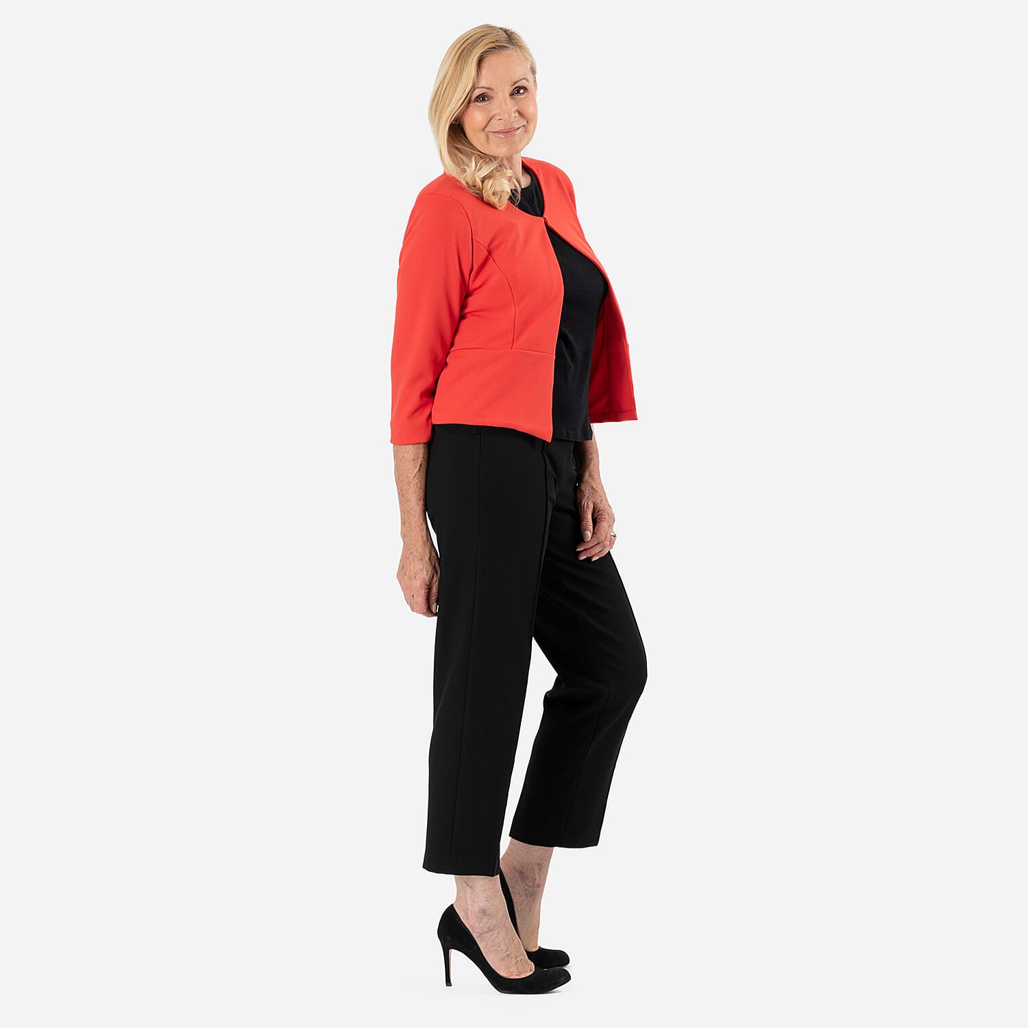 Anonymous Crepe Bolero (Size 20) - Coral