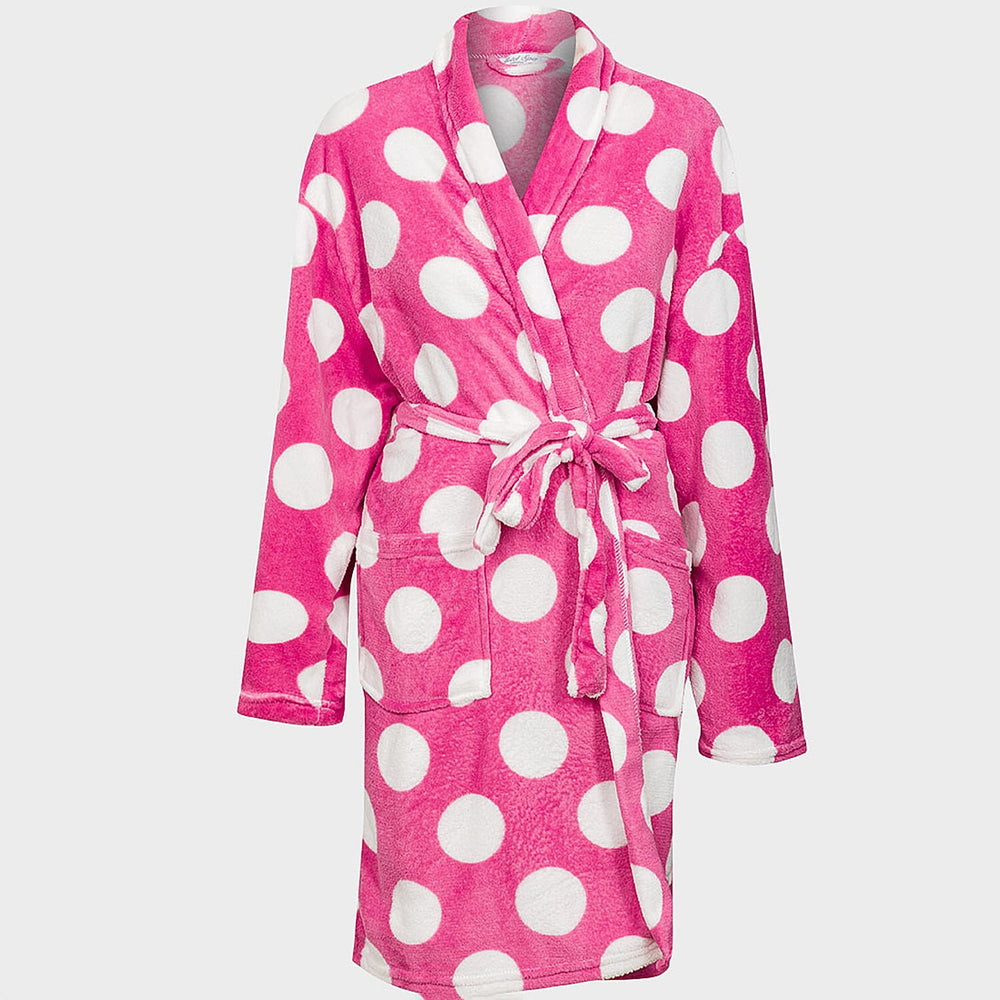 Plush Dressing Gown (One Size) - Pink