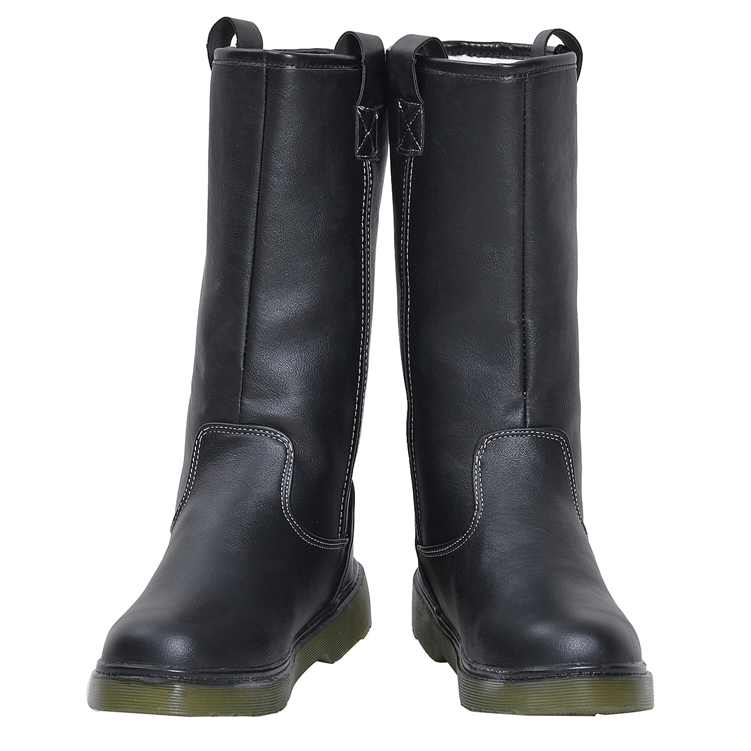 Faux Fur Inside Winter Boots (Size 5) - Black