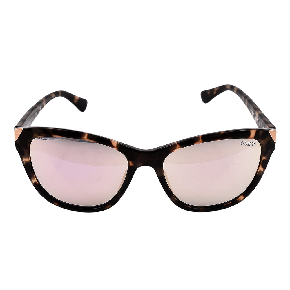 Womens Square Black Tort Sunglasses with Mirror Lenses