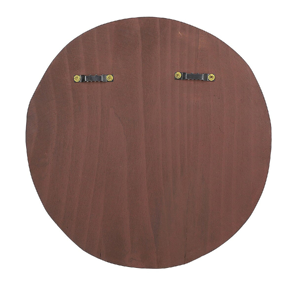 Wooden Wall Jewellery Organiser in Sun - Moon Shape - Cader Brown