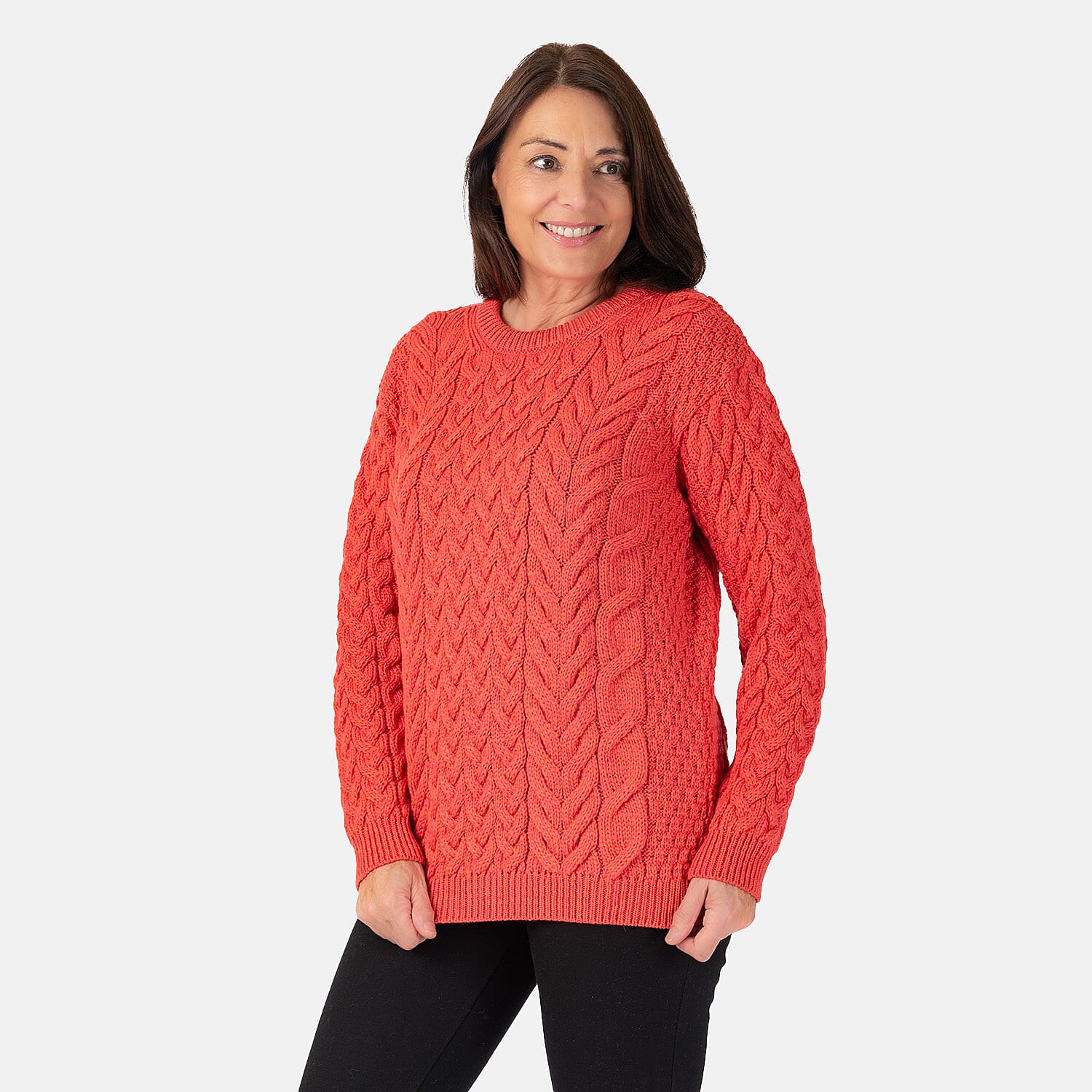 Wool Jumper (Size 1x1 cm) - Coral