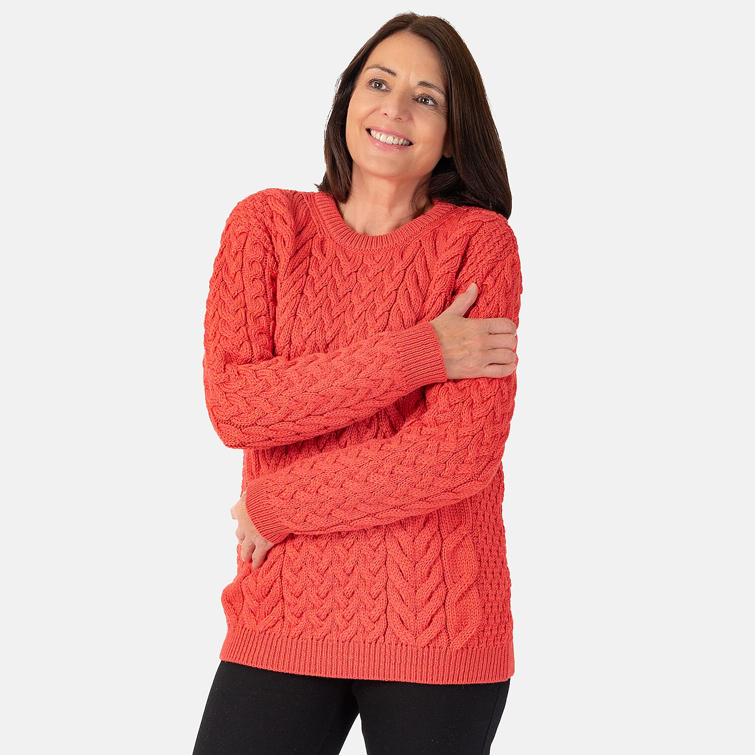 Wool Jumper (Size 1x1 cm) - Coral