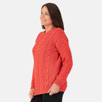 Wool Jumper (Size 1x1 cm) - Coral