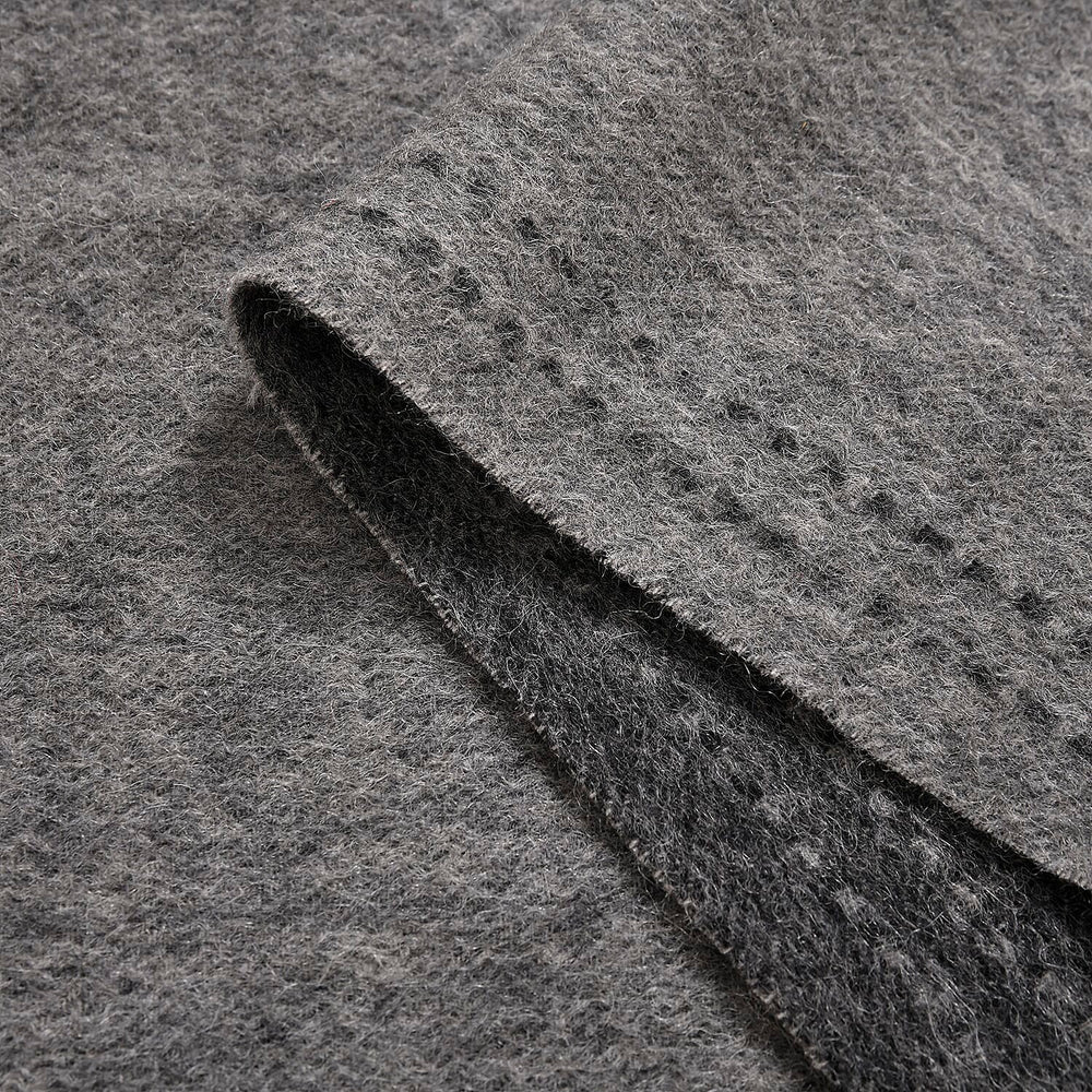100% Wool Tassel Scarf (Size 160x30 cm) - Dark Grey