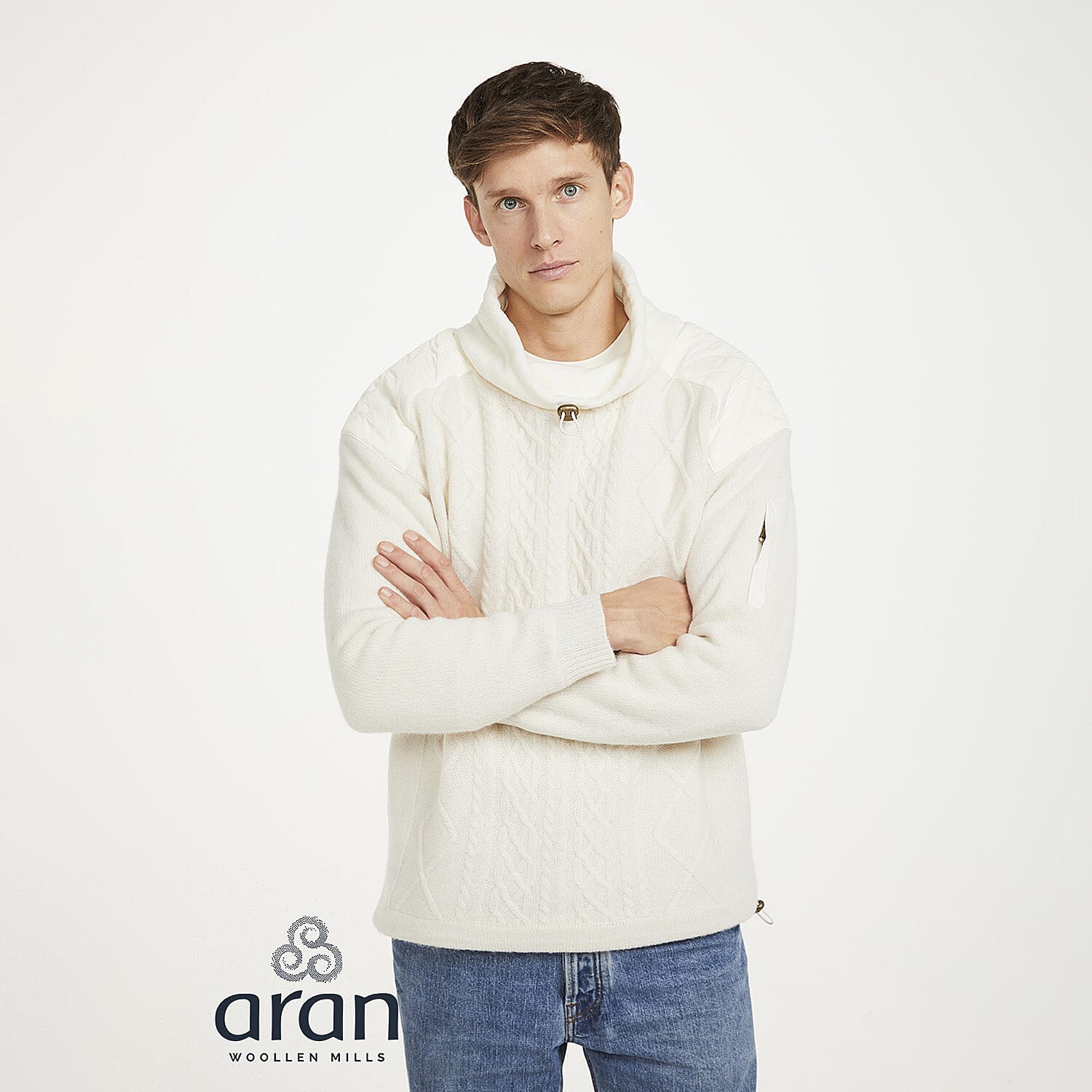 Country Life Cowl Neck Sweater (Size - S) - White