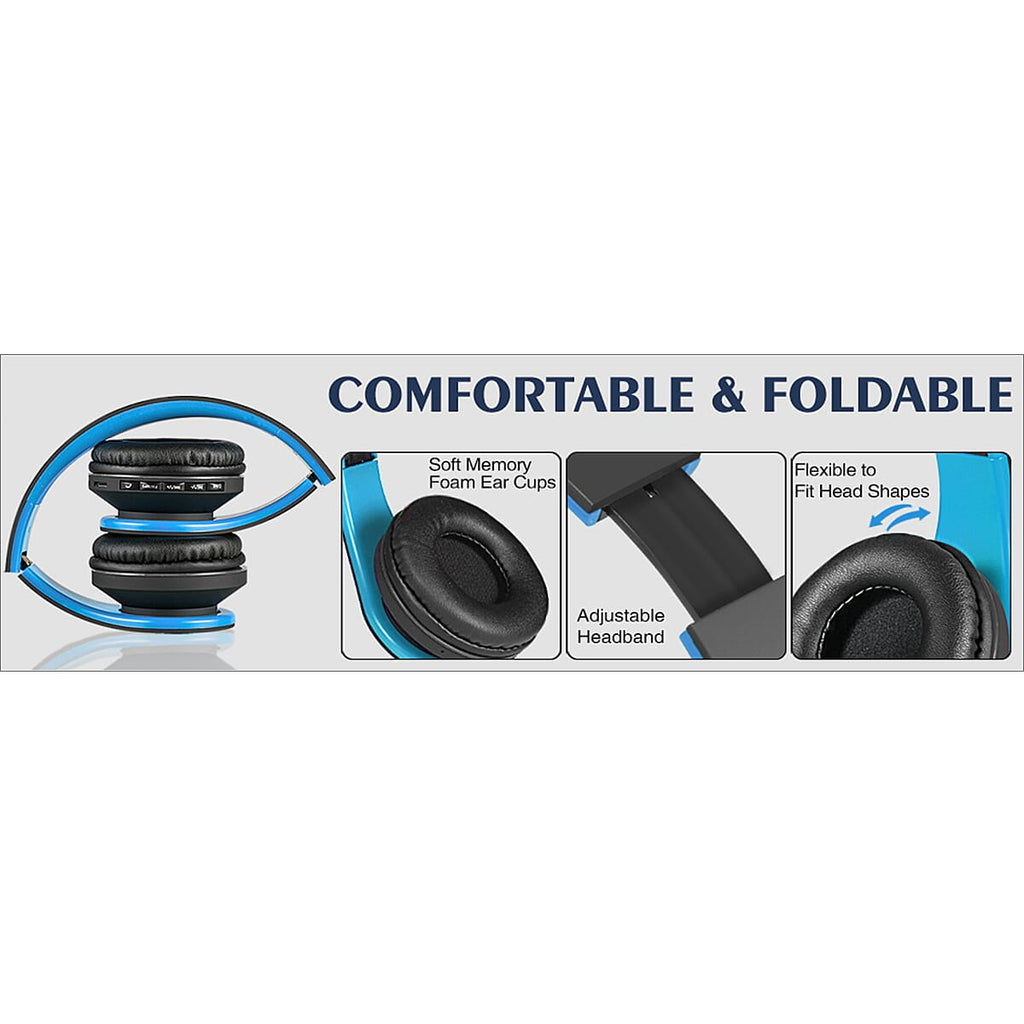 WorWoder High Grade On-Ear and Over-Ear Headphone - Blue
