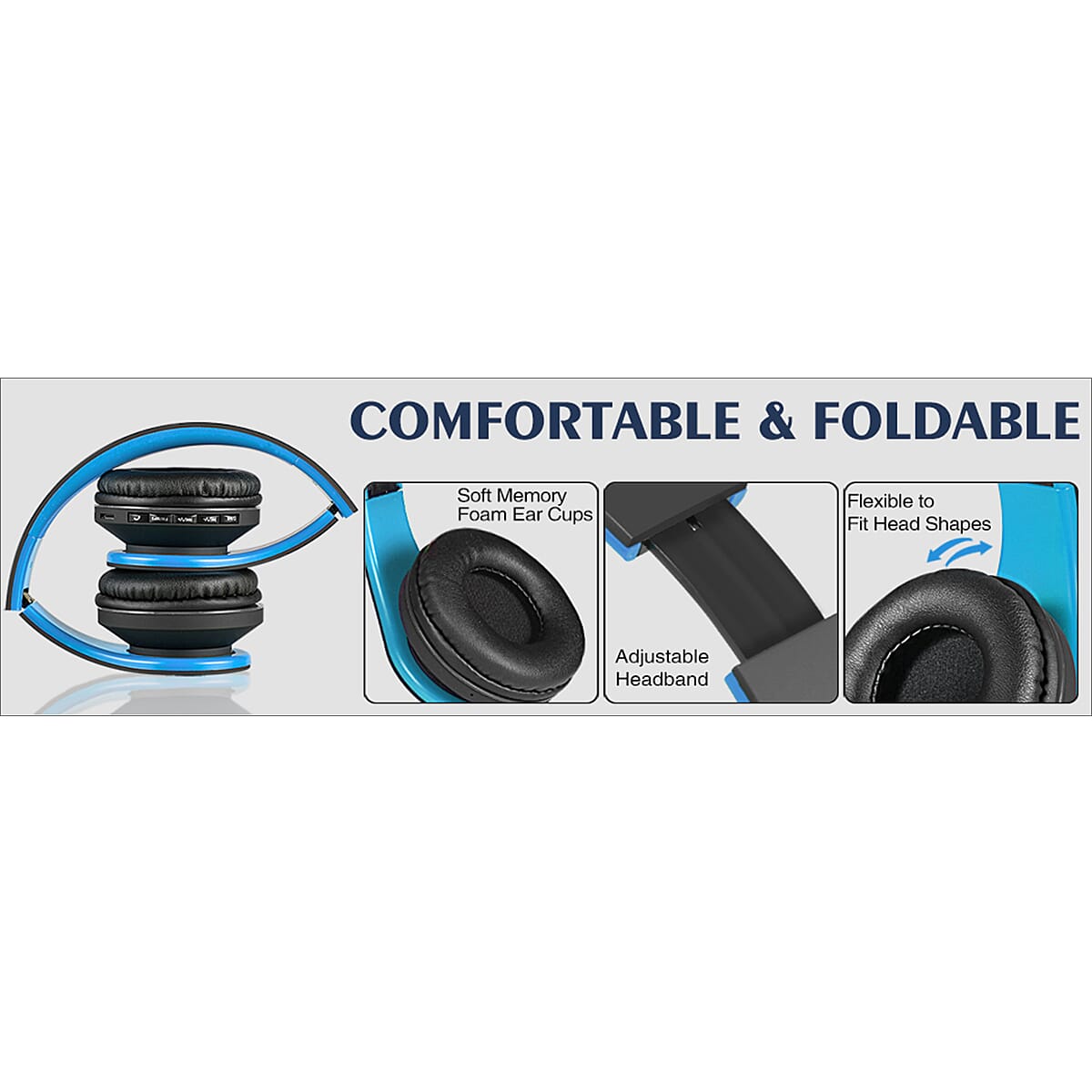 WorWoder High Grade On-Ear and Over-Ear Headphone - Blue