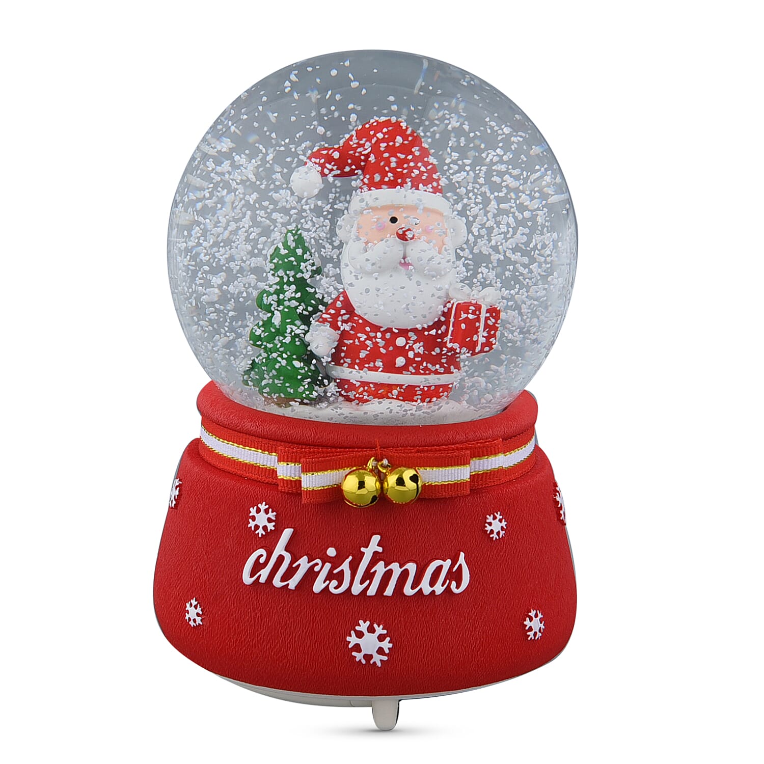 Christmas Decorative Santa Claus Waterball with Music and Auto Snowing (Size 15x10Cm)