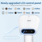 Black Friday Deal- MULTIFUNCTIONAL YASHE High Power Portable Garment Steamer (1600W) with Touch Control Panel and LCD Display - White