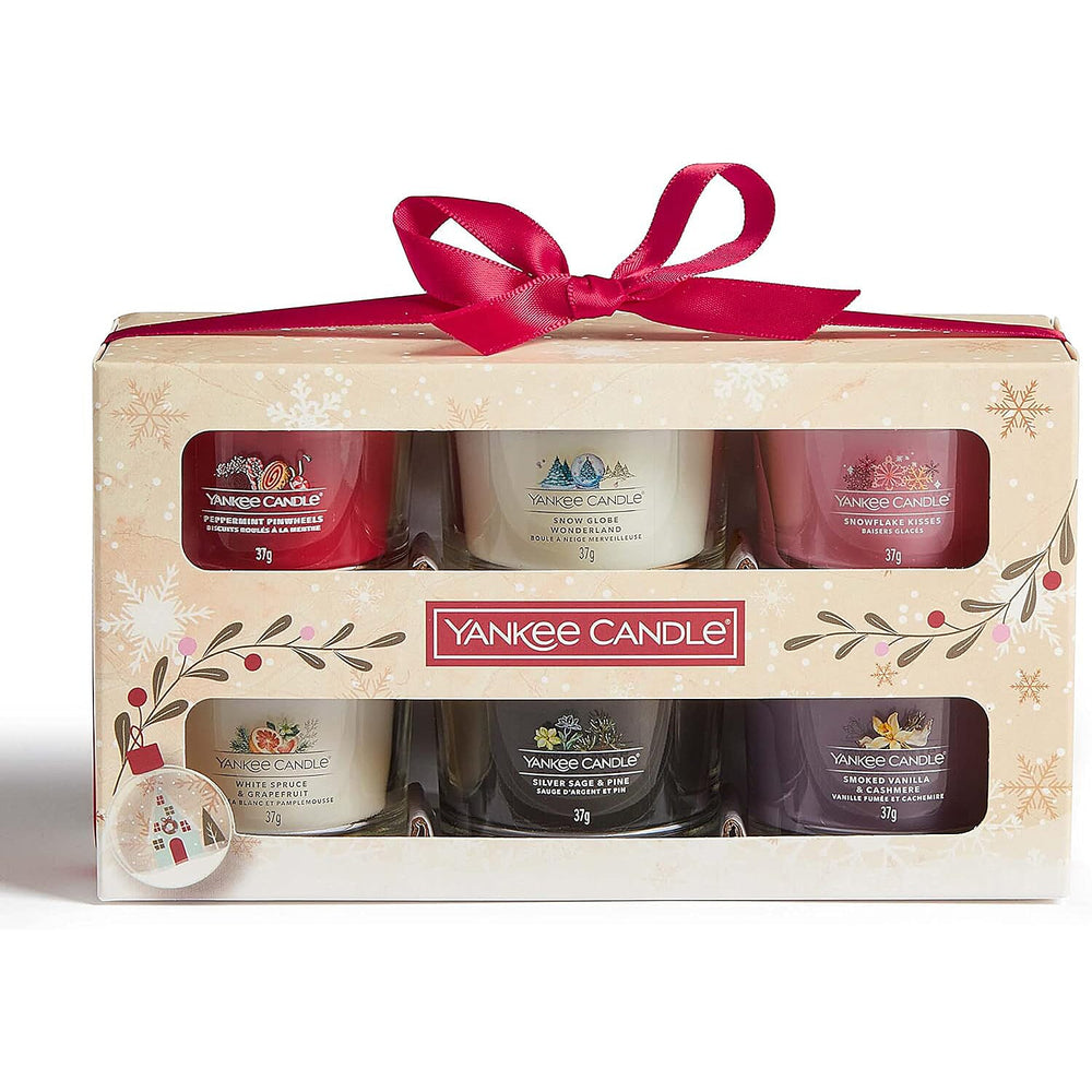 Yankee Candle Gift Set | 6 Scented Filled Votive Candles | Snow Globe Wonderland Collection