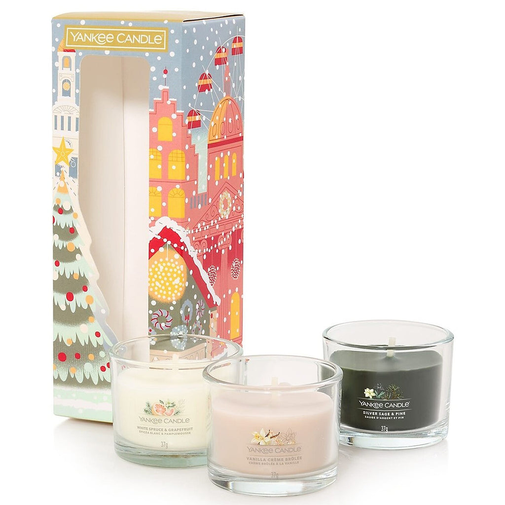 Yankee Candle Christmas 3 Candles Votive Gift Set - 37g x3