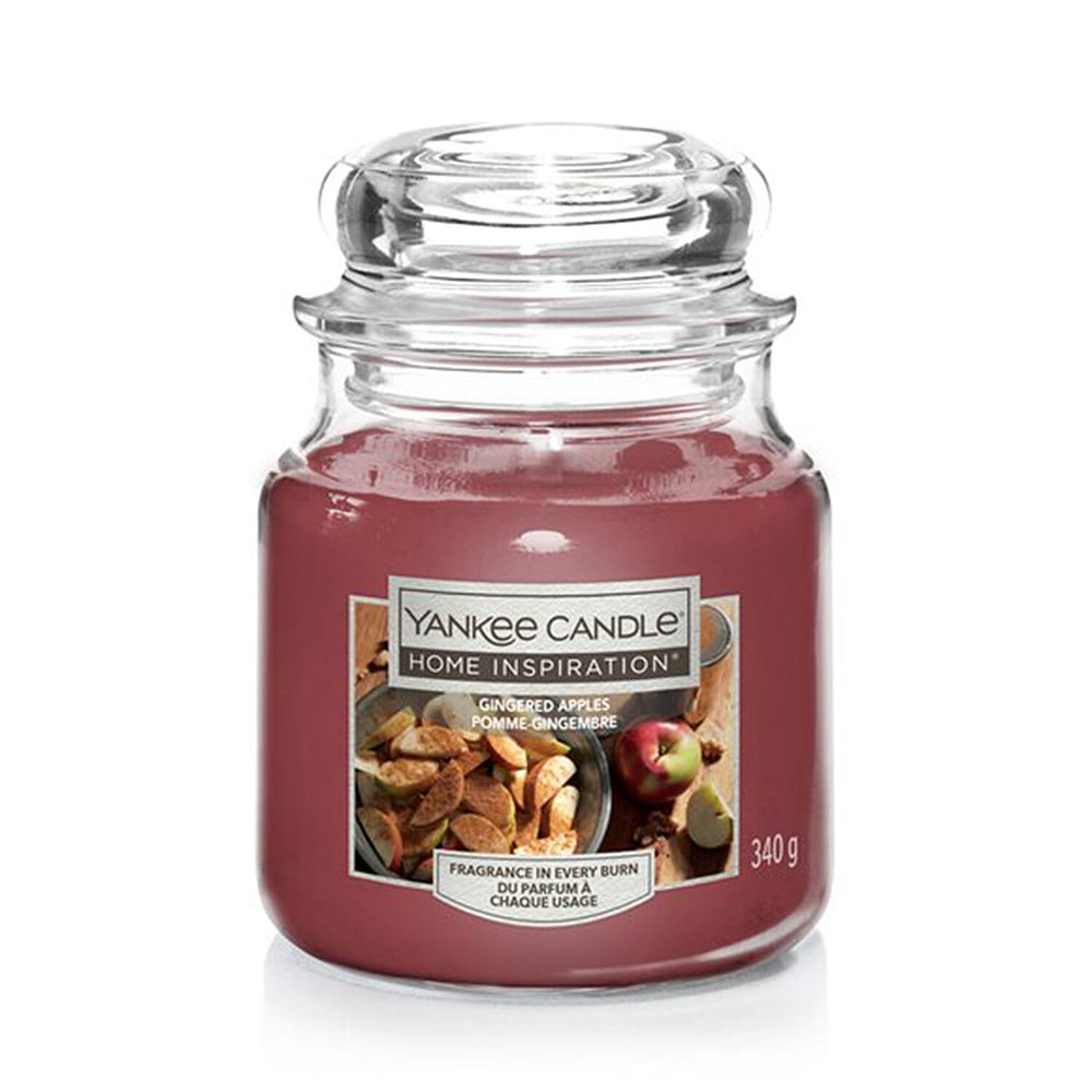 Yankee Candle Home Inspiration Ginger Apples (Medium Jar) - Red