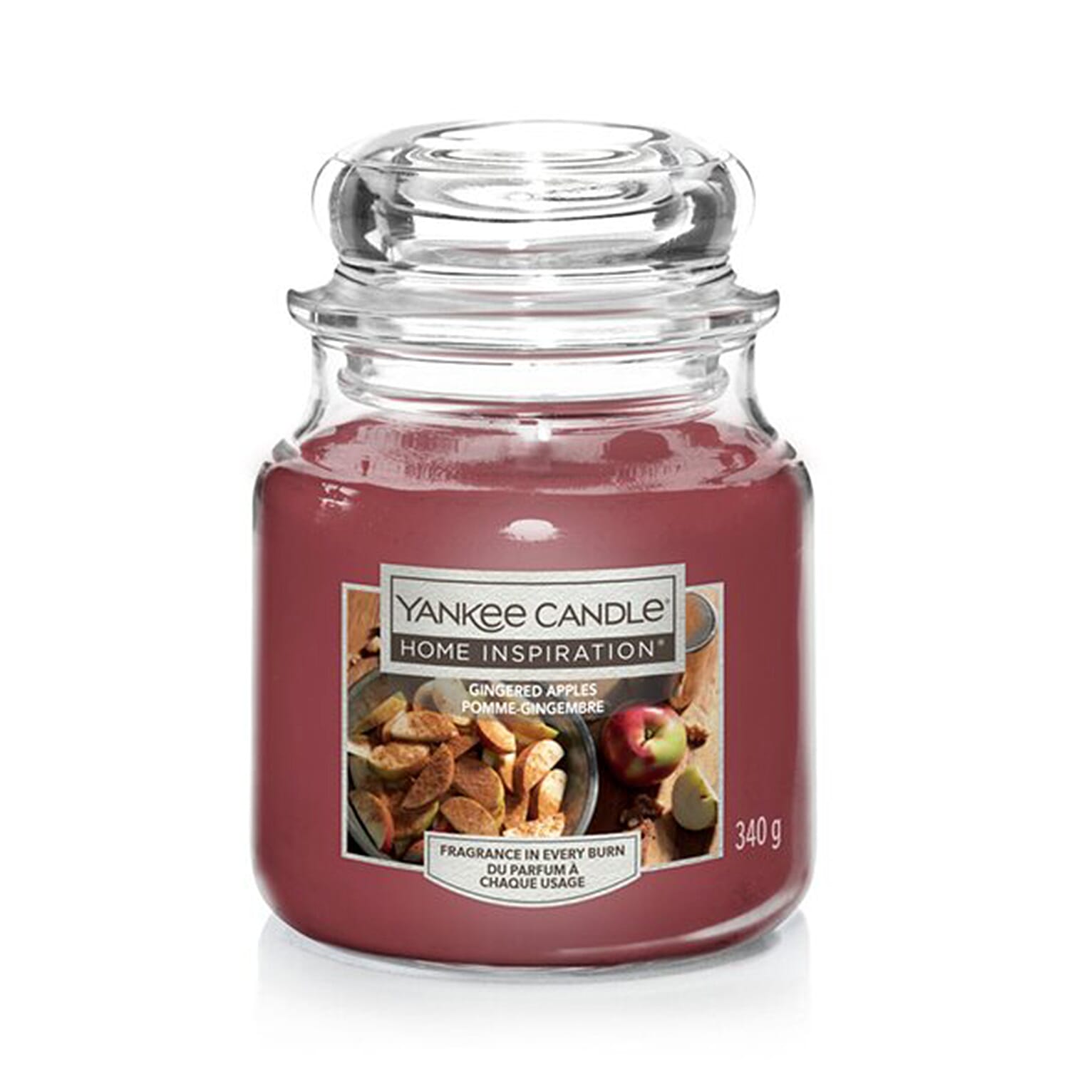Yankee Candle Home Inspiration Ginger Apples (Medium Jar) - Red