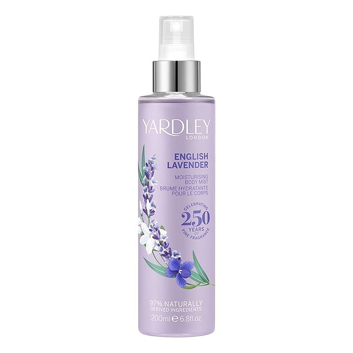 Yardley English Lavender 250ml Body Lotion, 250ml Body Wash - 200ml Body Mist