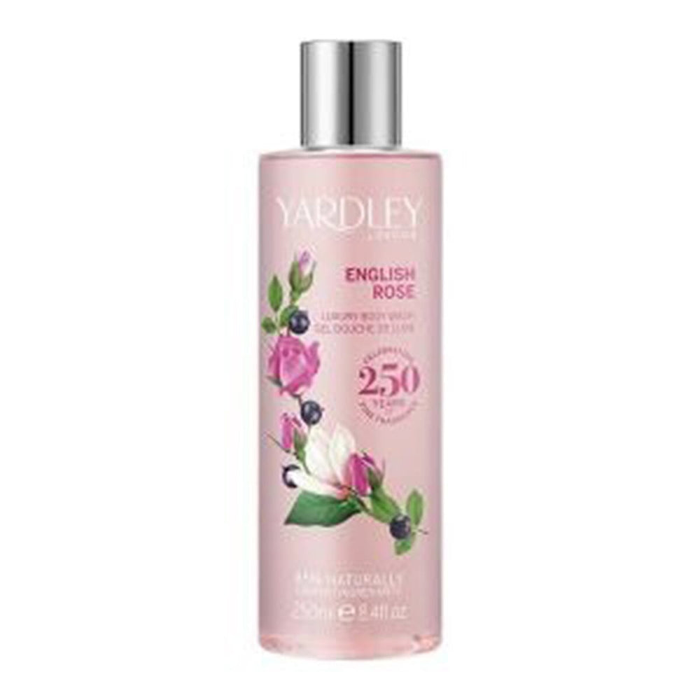 Yardley English Rose 250ml Body Wash, 250ml Body Lotion - 100ml Hand Cream