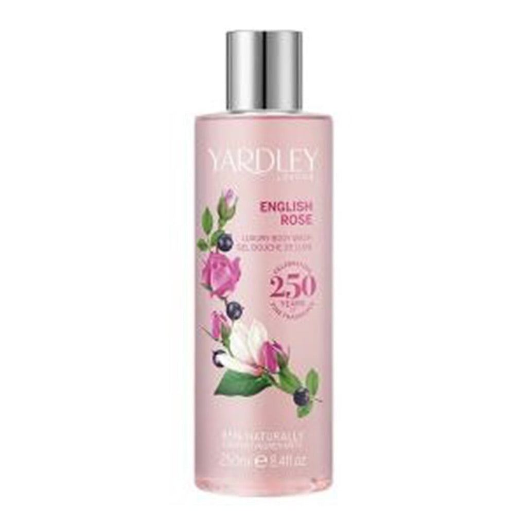 Yardley English Rose 250ml Body Wash, 250ml Body Lotion - 100ml Hand Cream