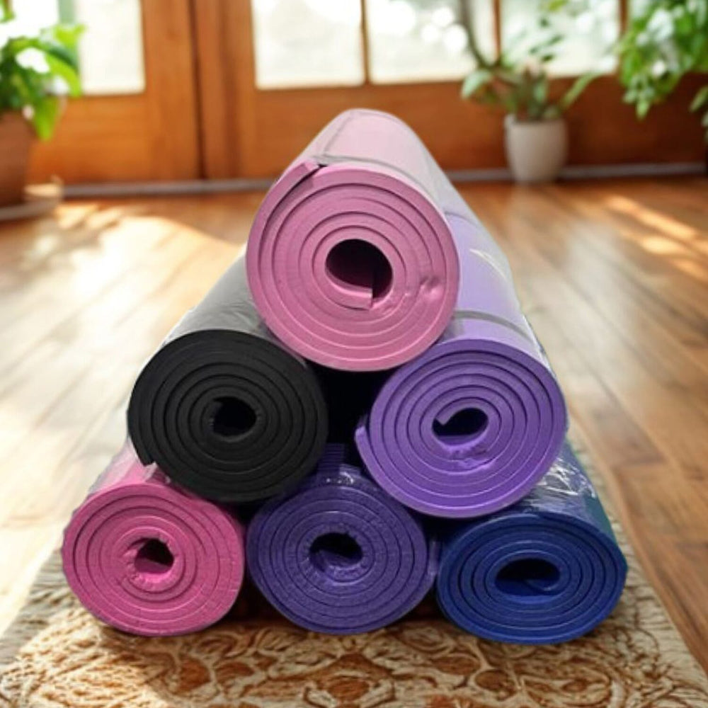 Pack of 1 Yoga Mat for Pilates, Fitness, Home Exercise and Stretching- Pink