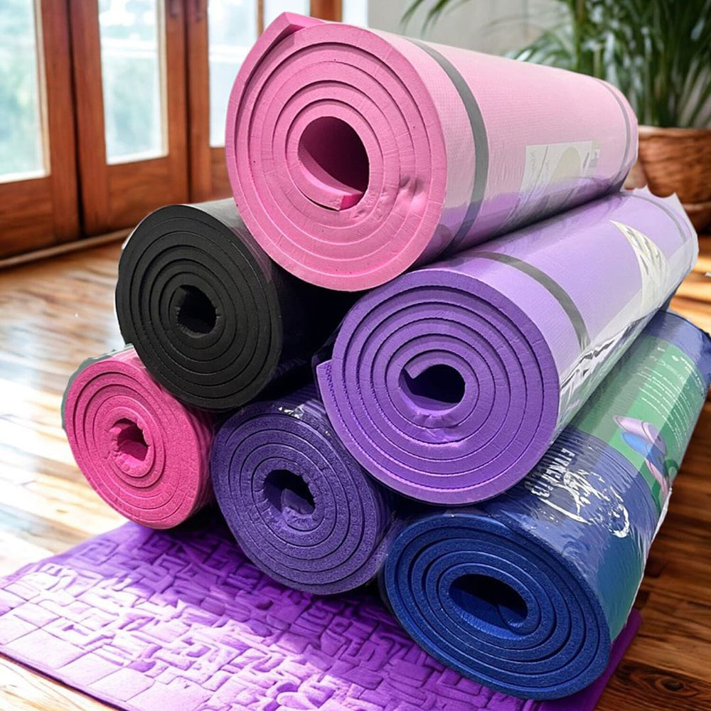 Pack of 1 Yoga Mat for Pilates, Fitness, Home Exercise and Stretching- Pink