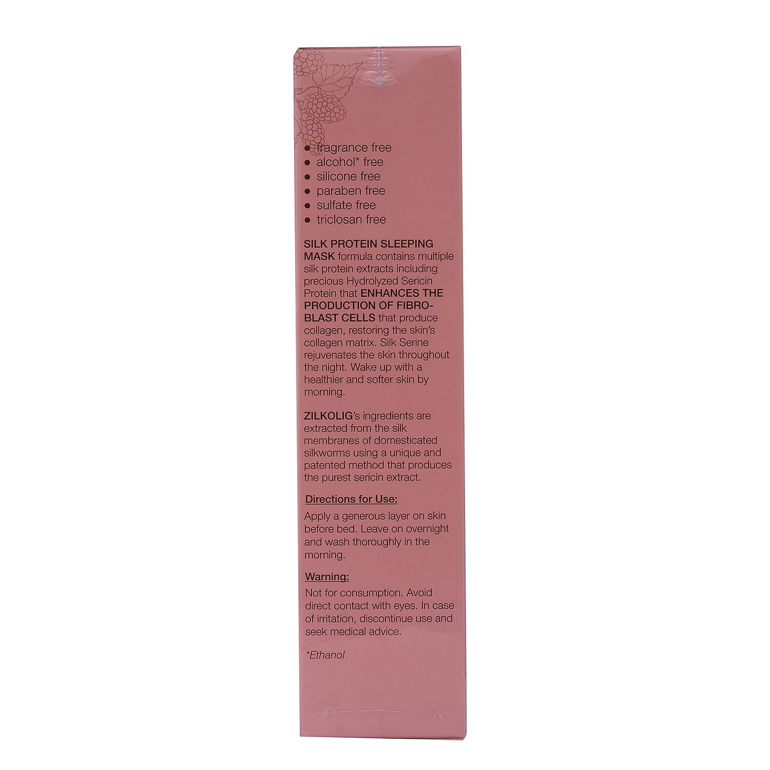ZILKOLIG Sericulture Inspired Pure Silk Sericin Concentrate Sleeping Mask Cream 50ml