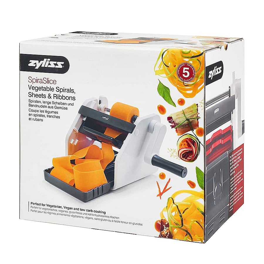 Zyliss Vegetable Pasta Maker and Spiralizer with 3 Interchangeable Blades