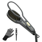 BEAUTY CLOSEOUT OFFER - llano Hair Straightener and Styling Brush (30 Million Ions) - Silver