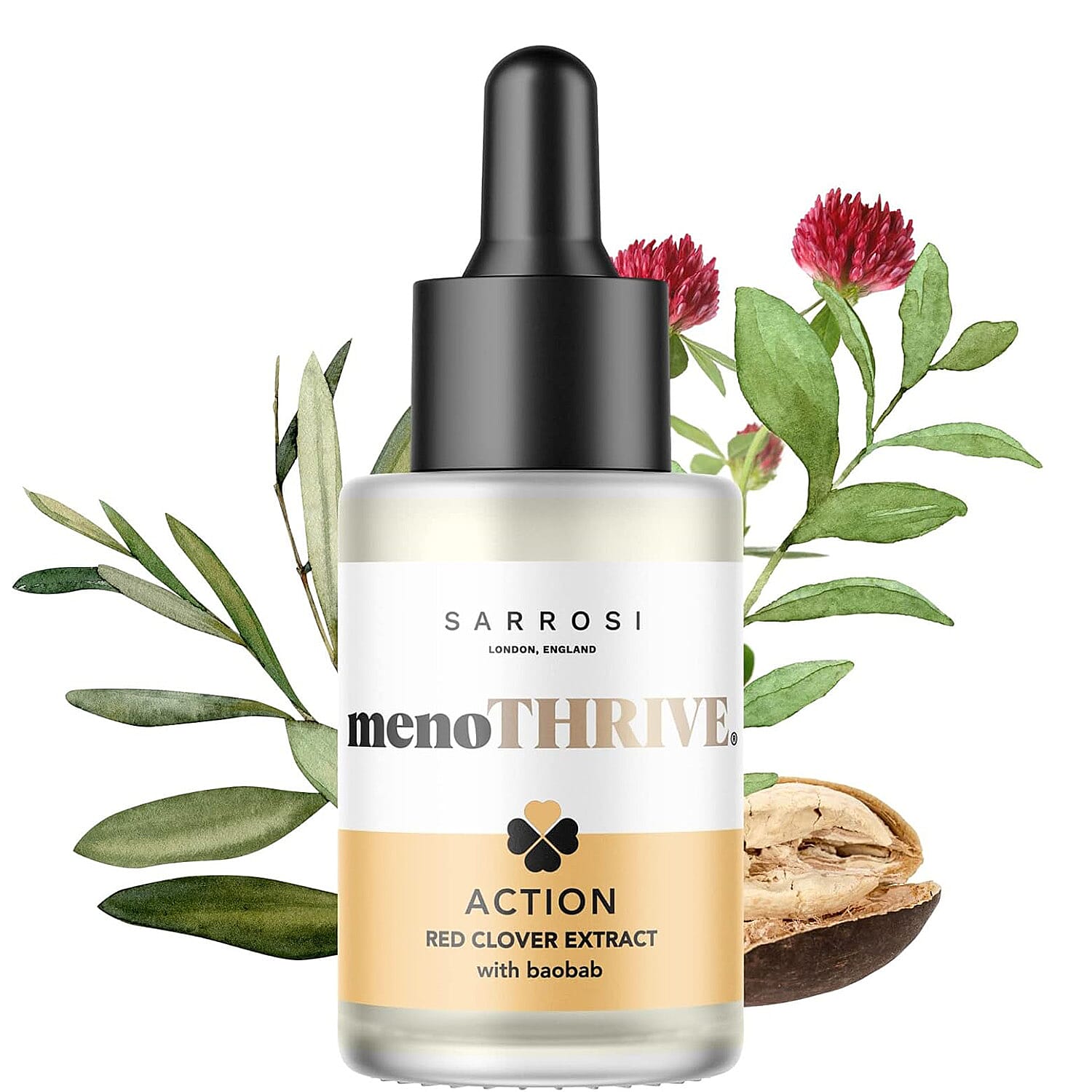 menoTHRIVE Baobab Oil Blend - 30ml | Action | Body & Skin Massage Aromatherapy Oil