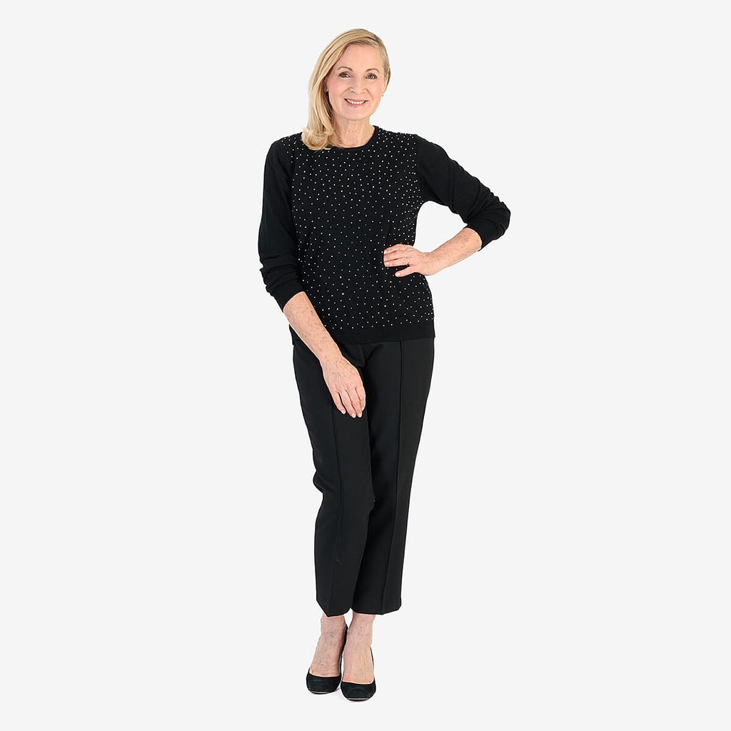 Pure And Natural Super Soft Sparkling Jumper (Size 10) - Black