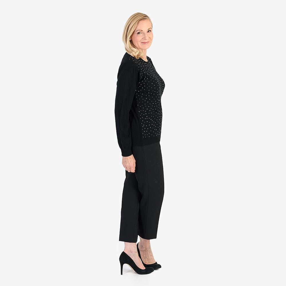 Pure And Natural Super Soft Sparkling Jumper (Size 10) - Black