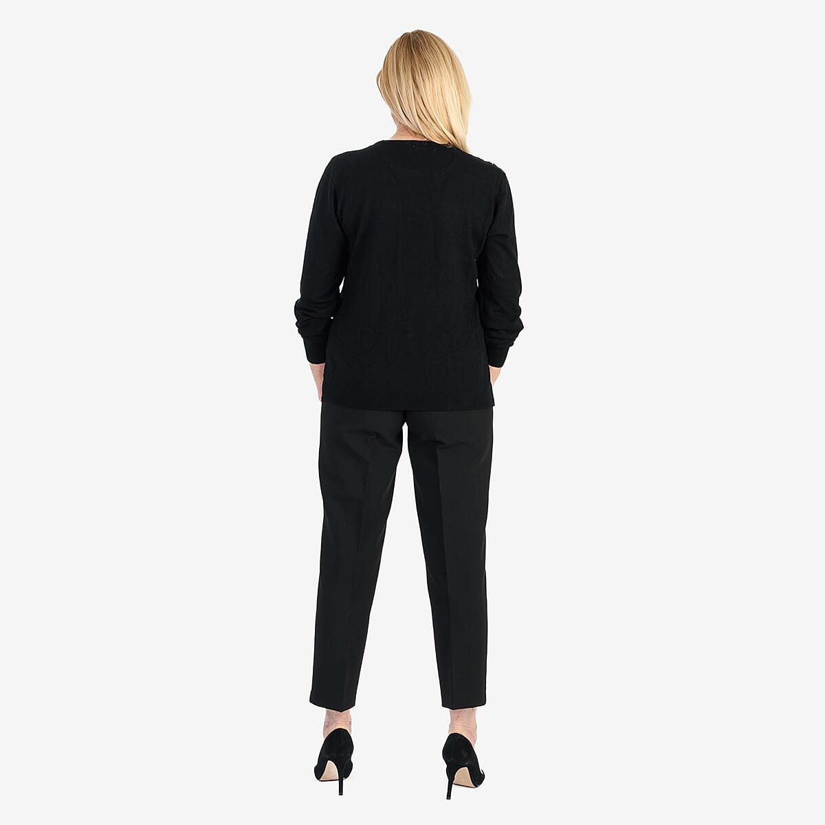 Pure And Natural Super Soft Sparkling Jumper (Size 18) - Black