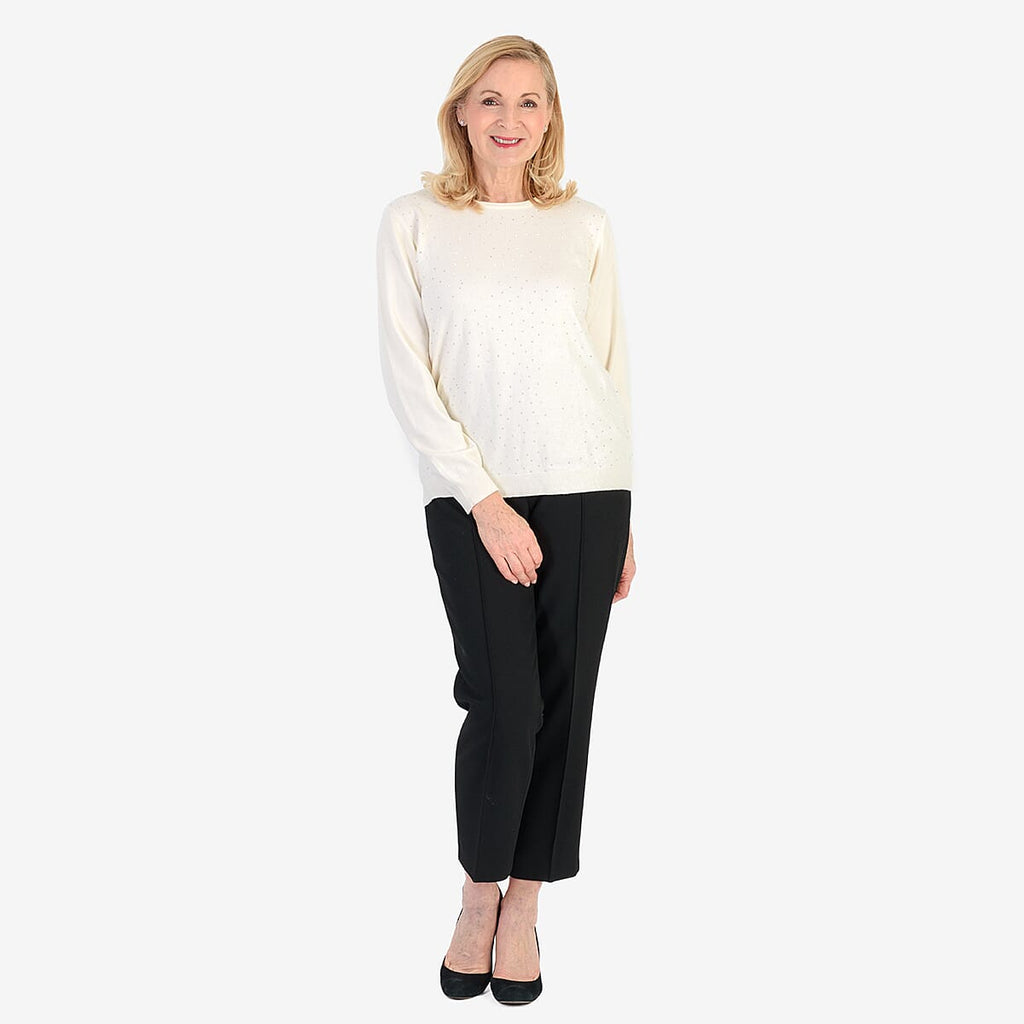 Pure And Natural Super Soft Sparkling Jumper (Size 20) - Ivory