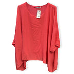 Pure And Nature Plain Batwing Floaty Top With Lining (One size) - Coral