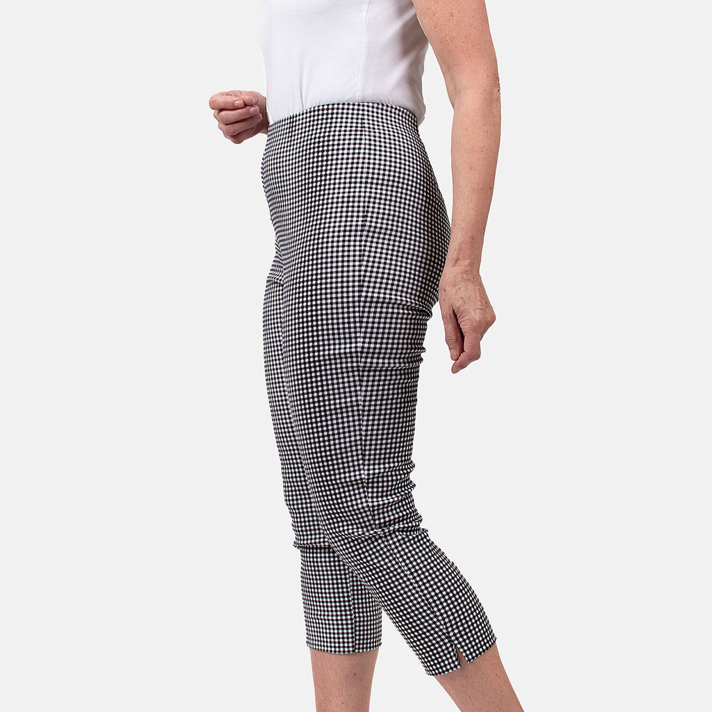 Pure and Natural Woven Trousers (Size 18) - Black - White