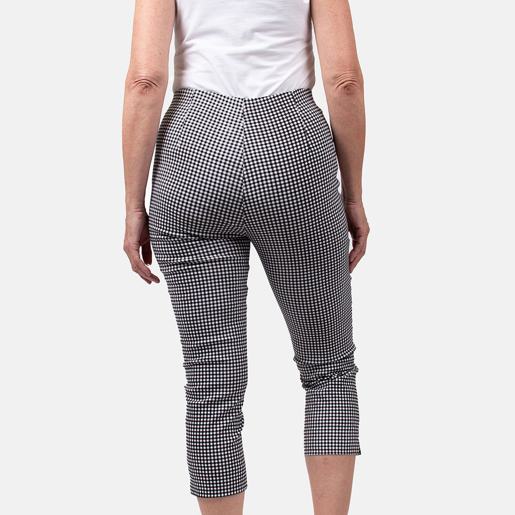 Pure and Natural Woven Trousers (Size 18) - Black - White