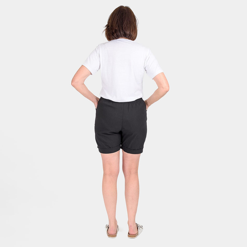 Pure and Natural Woven Short (Size 14) - Black