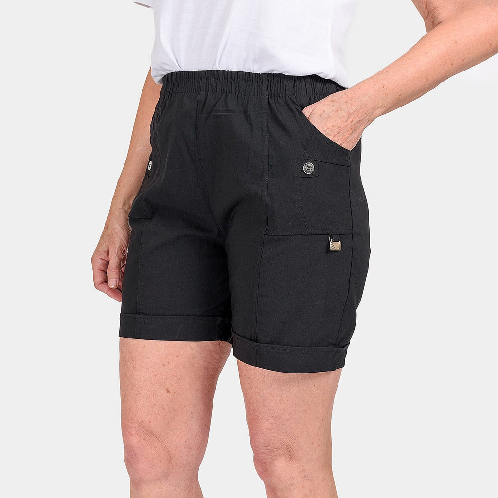 Pure and Natural Woven Short (Size 14) - Black