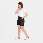 Pure and Natural Woven Short (Size 16) - Black
