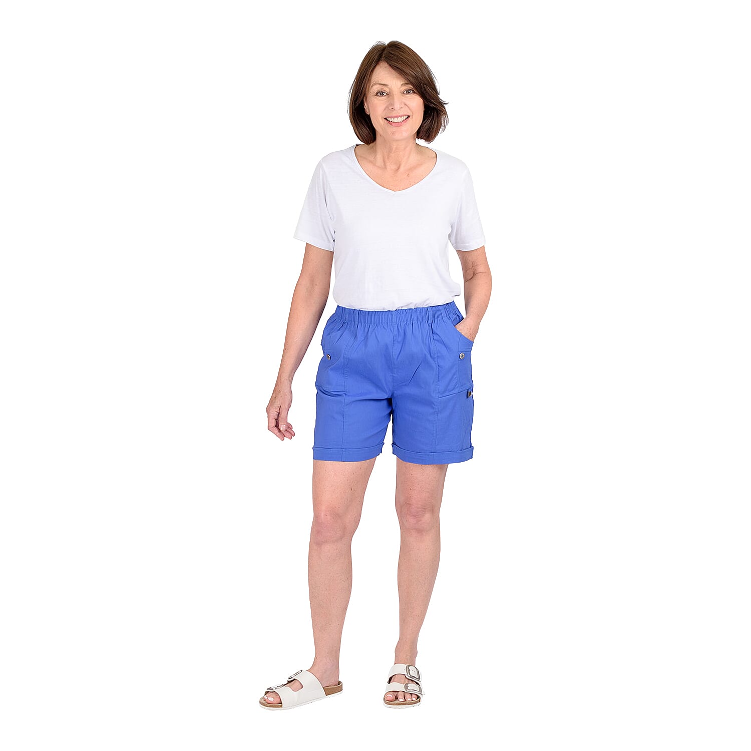Pure and Natural Woven Short (Size 20) - Blue