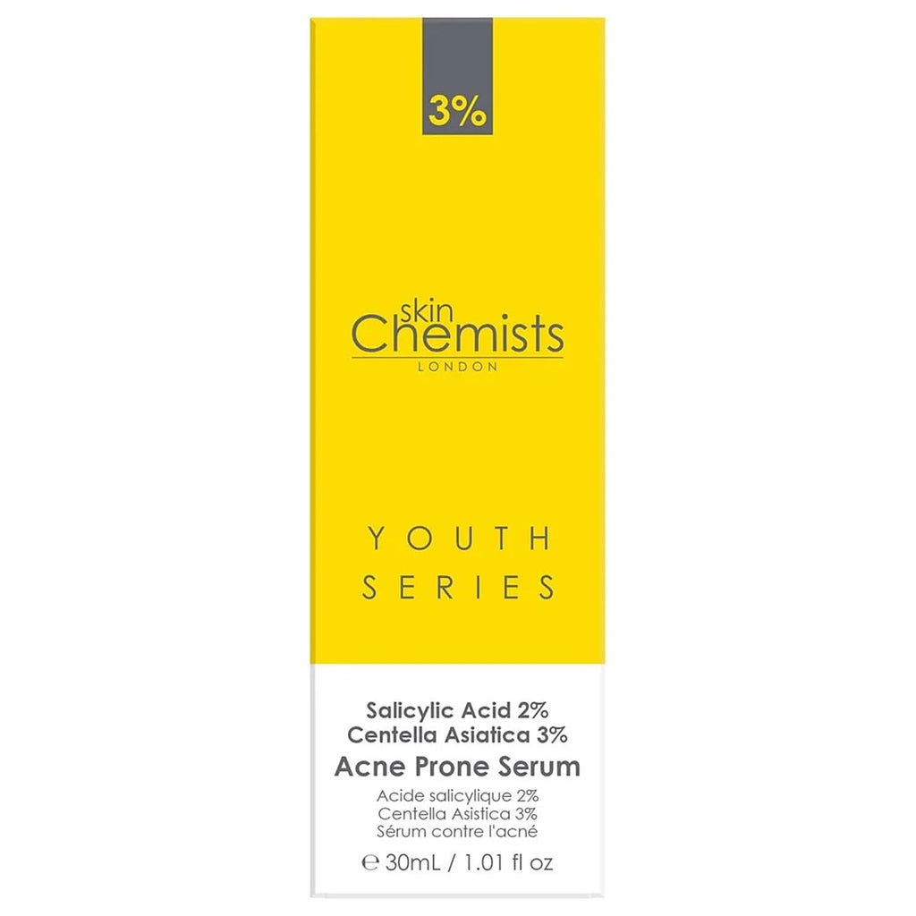 Skin Chemists Acne Prone Serum - Salicylic Acid 2%, Centella Asistica 3% - 30ml