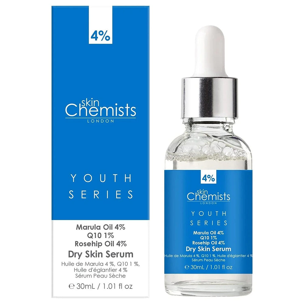 Skin Chemists Dry Skin Serum - Marulua Oil 4%, Q10 1%, Rosehip Oil 4% - 30ml