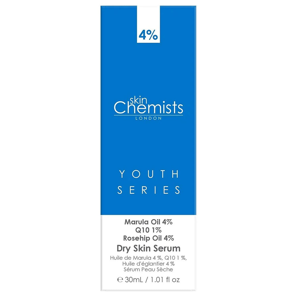 Skin Chemists Dry Skin Serum - Marulua Oil 4%, Q10 1%, Rosehip Oil 4% - 30ml