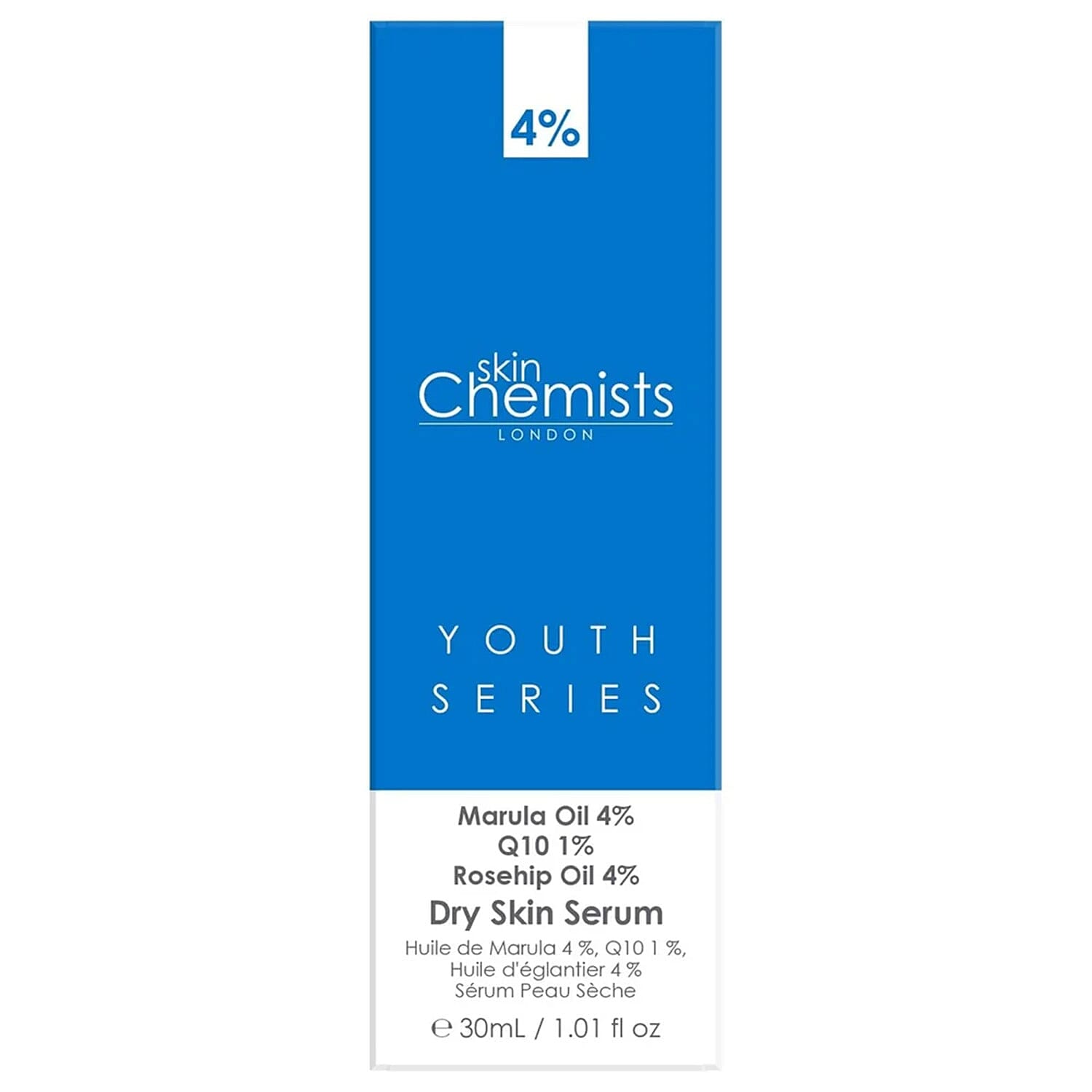 Skin Chemists Dry Skin Serum - Marulua Oil 4%, Q10 1%, Rosehip Oil 4% - 30ml