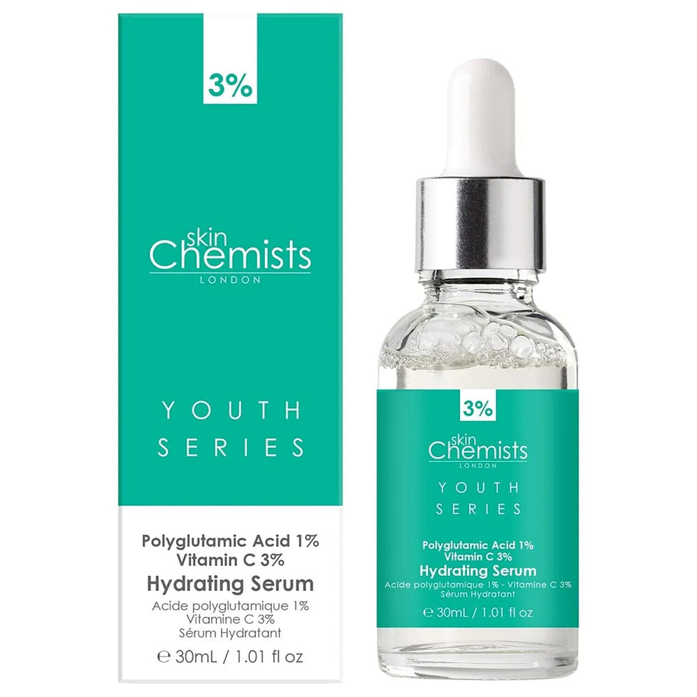 Skin Chemists Hydrating Serum - Polyglutamic Acid 1%, Vitamin C 3% - 30ml