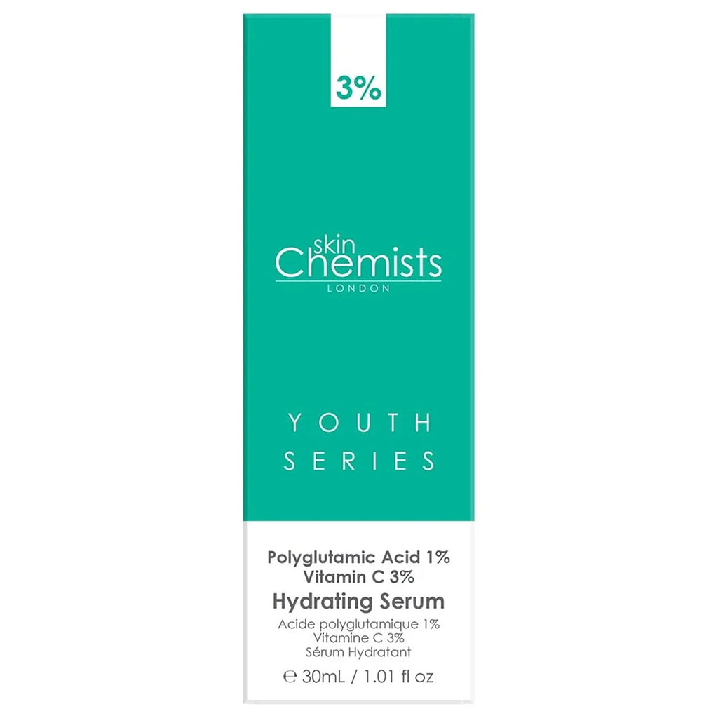 Skin Chemists Hydrating Serum - Polyglutamic Acid 1%, Vitamin C 3% - 30ml