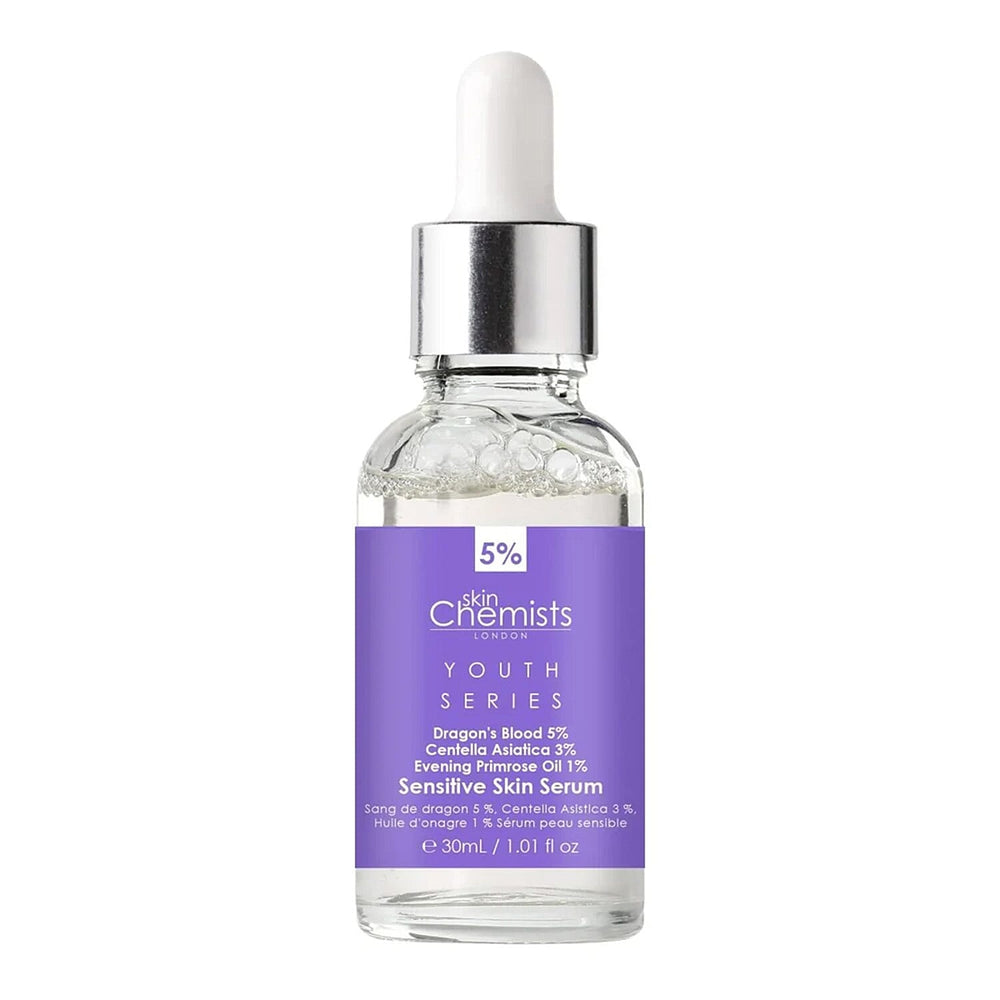 Skin Chemists Sensitive Skin Serum - Dragons Blood 5%, Centella Asistica 3%, Evening Primrose Oil 1% - 30ml