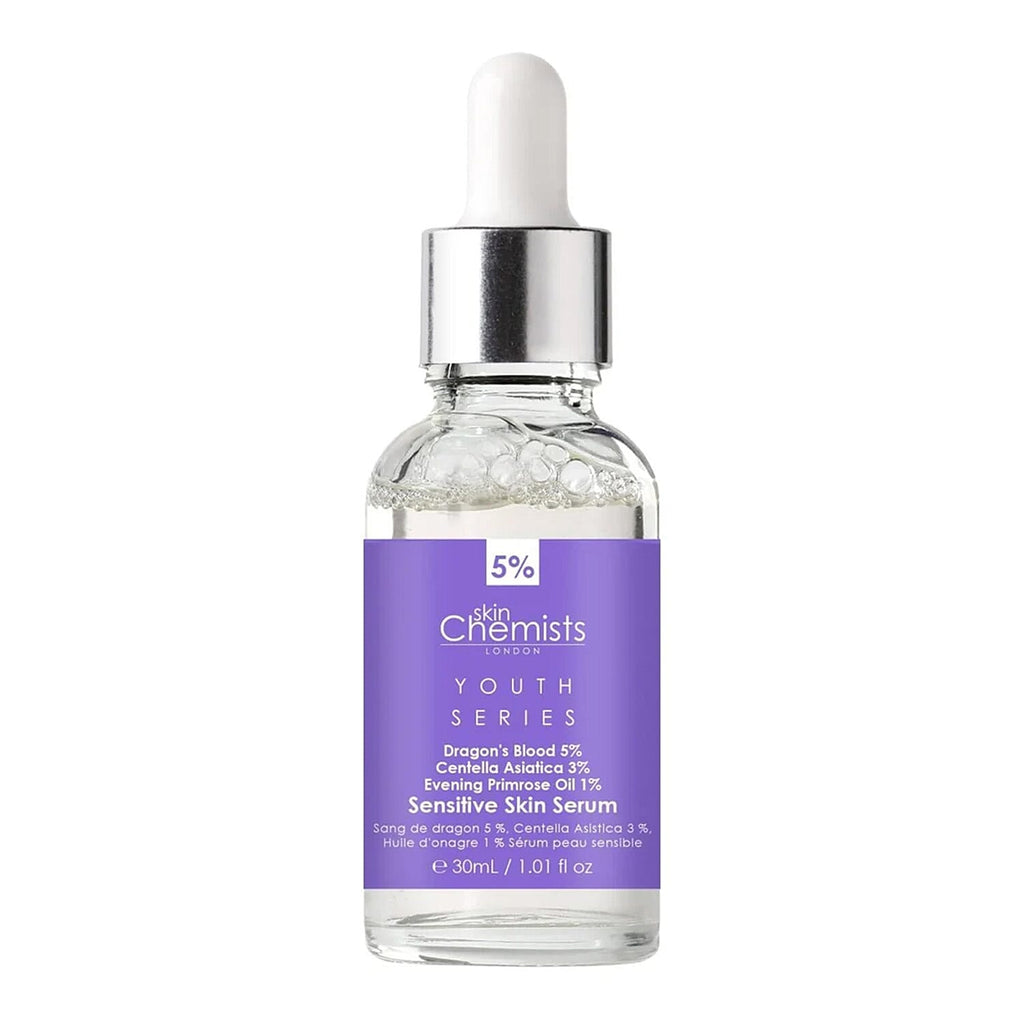 Skin Chemists Sensitive Skin Serum - Dragons Blood 5%, Centella Asistica 3%, Evening Primrose Oil 1% - 30ml