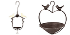 Solar Bird Feeder with LED Light and - Bird Feeder with Hook set ofb2