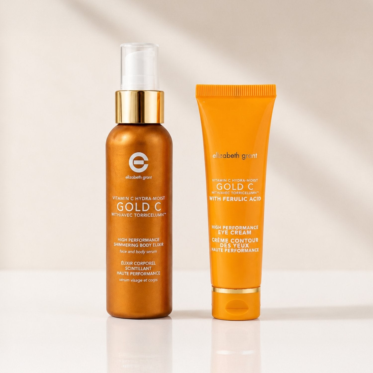 Elizabeth Grant's Vitamin C High Performance Eye Cream and Shimmering Body Elixir