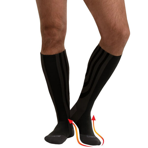 SANKOM SWITZERLAND Patent Socks - Black (Size PLUS I - 3-5 UK)