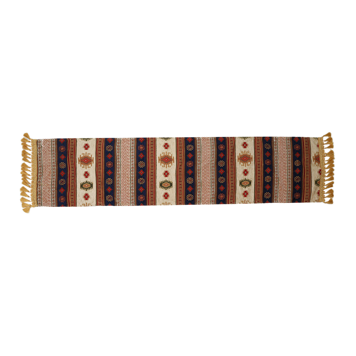Turkish Handmade Table Runner (Size 180x50cm) - Brown & Multi